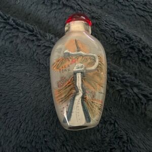 Decorative Glass snuff Bottle with Scenic Design